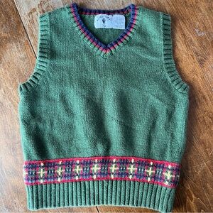 Classic Green Sweater Vest for Kids